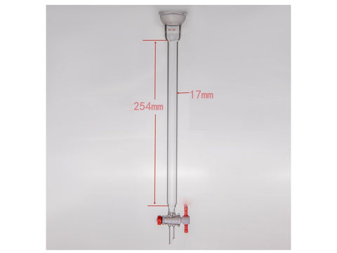 MSE PRO Ball Grinding Mouth Chromatography Column, φ17mm, Effective Length: 254mm, 2mm Aperture, 35/20 - MSE Supplies LLC