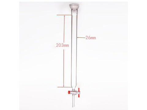 MSE PRO Ball Grinding Mouth Chromatography Column, φ26mm, Effective Length: 203mm, 2mm Aperture, 35/20 - MSE Supplies LLC