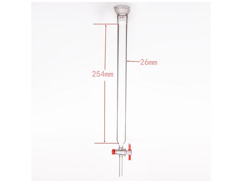 MSE PRO Ball Grinding Mouth Chromatography Column, φ26mm, Effective Length: 254mm, 2mm Aperture, 35/20 - MSE Supplies LLC