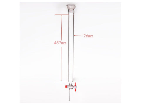 MSE PRO Ball Grinding Mouth Chromatography Column, φ26mm, Effective Length: 457mm, 2mm Aperture, 35/20 - MSE Supplies LLC