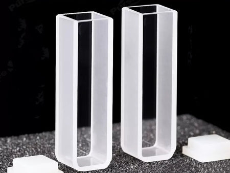 MSE PRO Spectrophotometer Quartz Cuvettes (Cells) with 10mm Path Length, Pack of 2, Bio Lab Consumables, MSE Supplies LLC, MSE Supplies