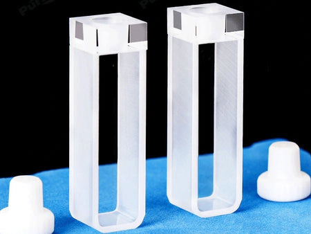 MSE PRO Spectrophotometer Quartz Cuvettes (Cells) with 10mm Path Length, Pack of 2, Bio Lab Consumables, MSE Supplies LLC, MSE Supplies