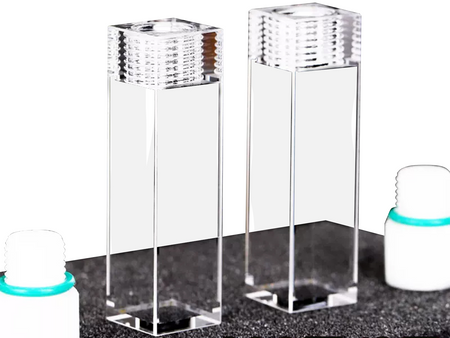 MSE PRO High-quality Fluorometer Quartz Cuvettes (Cells) with 10mm Path Length, 4 Polished Window, Pack of 2, Bio Lab Consumables, MSE Supplies LLC, MSE Supplies