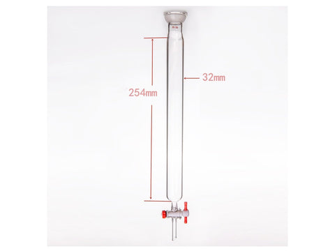 MSE PRO Ball Grinding Mouth Chromatography Column, φ32mm, Effective Length: 254mm, 2mm Aperture, 35/20