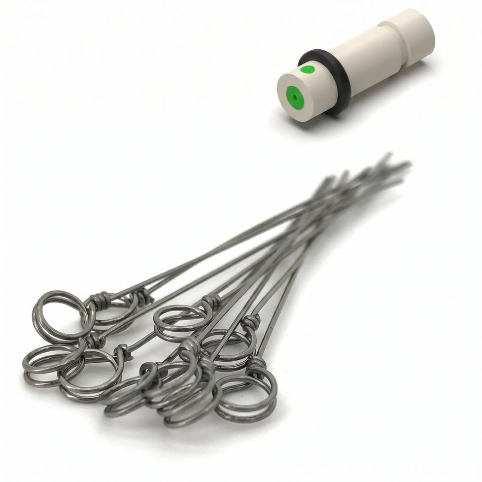 10 Pcs Of Tantalum Wire Clip With Septum Plug AI image