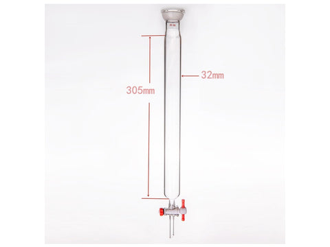 MSE PRO Ball Grinding Mouth Chromatography Column, φ32mm, Effective Length: 305mm, 2mm Aperture, 35/20