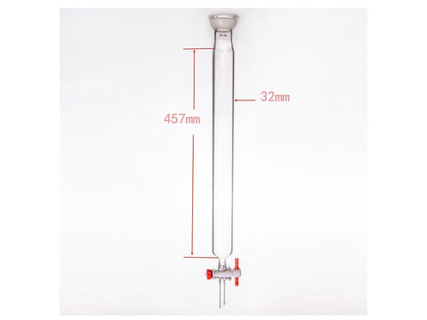 MSE PRO Ball Grinding Mouth Chromatography Column, φ32mm, Effective Length: 457mm, 2mm Aperture, 35/20