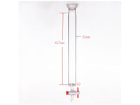 MSE PRO Grinding Mouth Chromatography Column with Sand Plate Ball, φ32mm, Effective Length: 457mm, 2mm Gate Aperture, 35/20 - MSE Supplies LLC