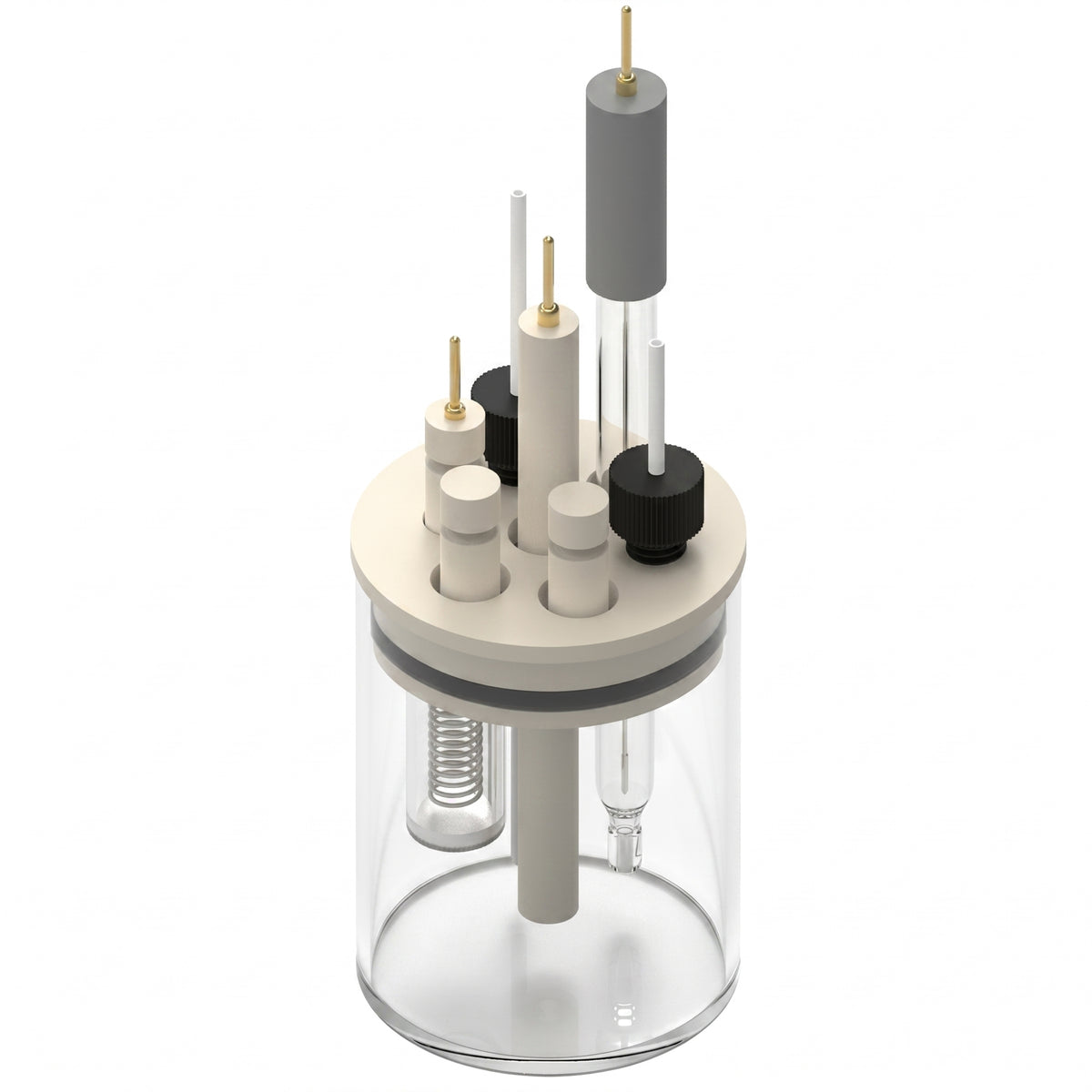 Two-Compartment Multiport Electrochemical Cell AI image