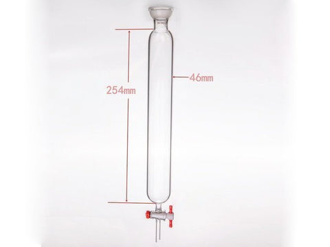 MSE PRO Ball Grinding Mouth Chromatography Column, φ46mm, Effective Length: 254mm, 2mm Aperture, 35/20