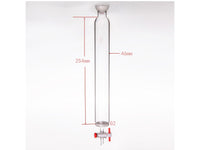 MSE PRO Grinding Mouth Chromatography Column with Sand Plate Ball, φ46mm, Effective Length: 254mm, 2mm Gate Aperture, 35/20