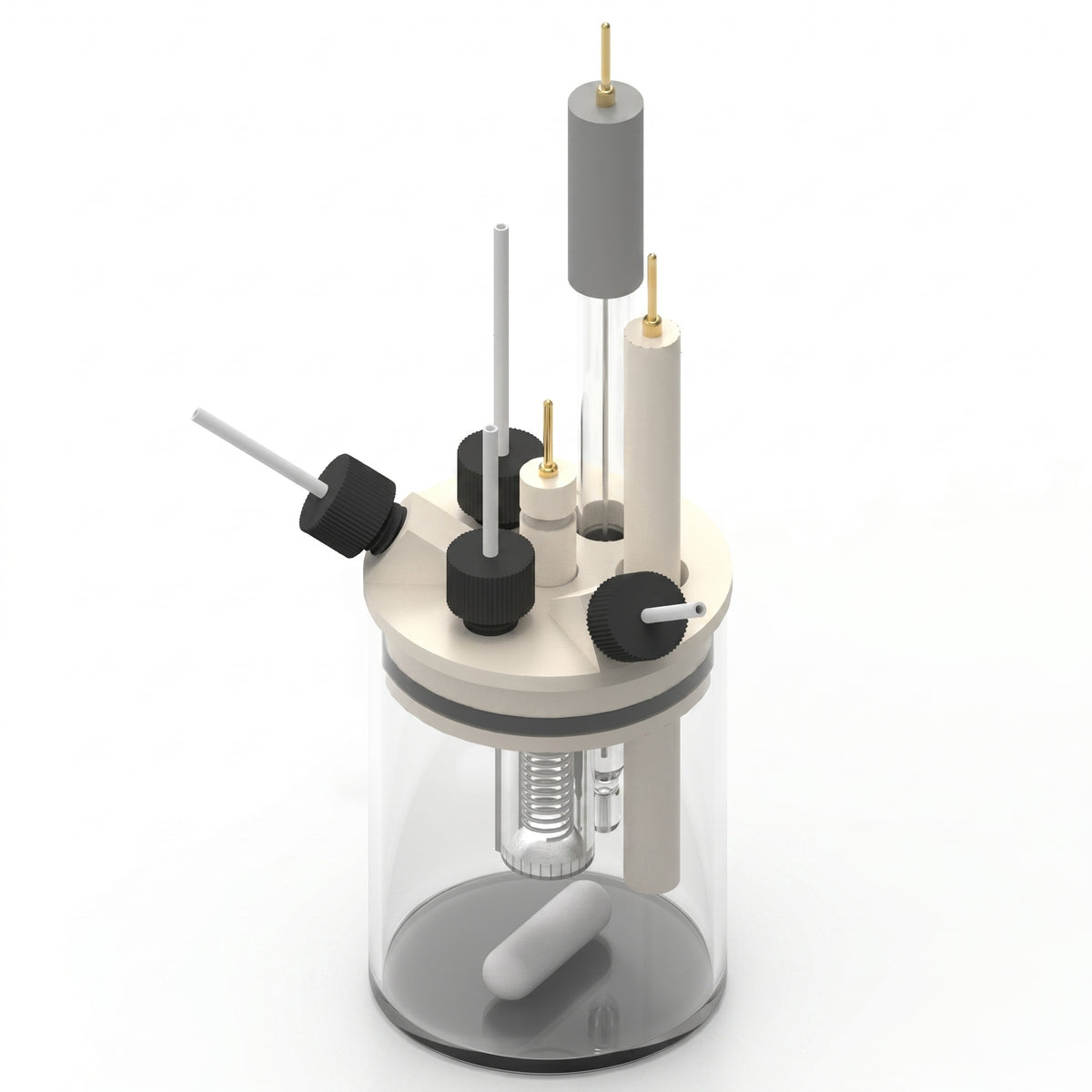 Two-Compartment Electrochemical Cell With Additional Inlet/Outlet AI image