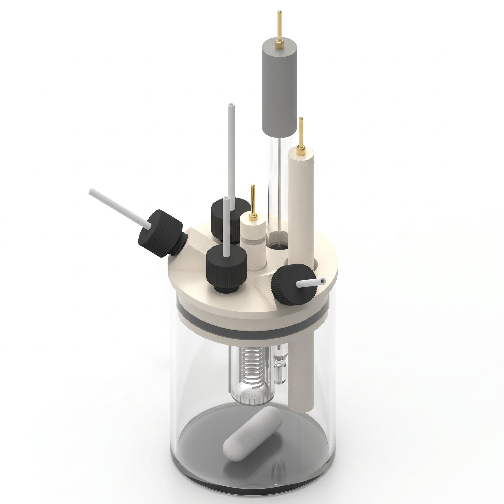 Two-Compartment Electrochemical Cell With Additional Inlet/Outlet AI image