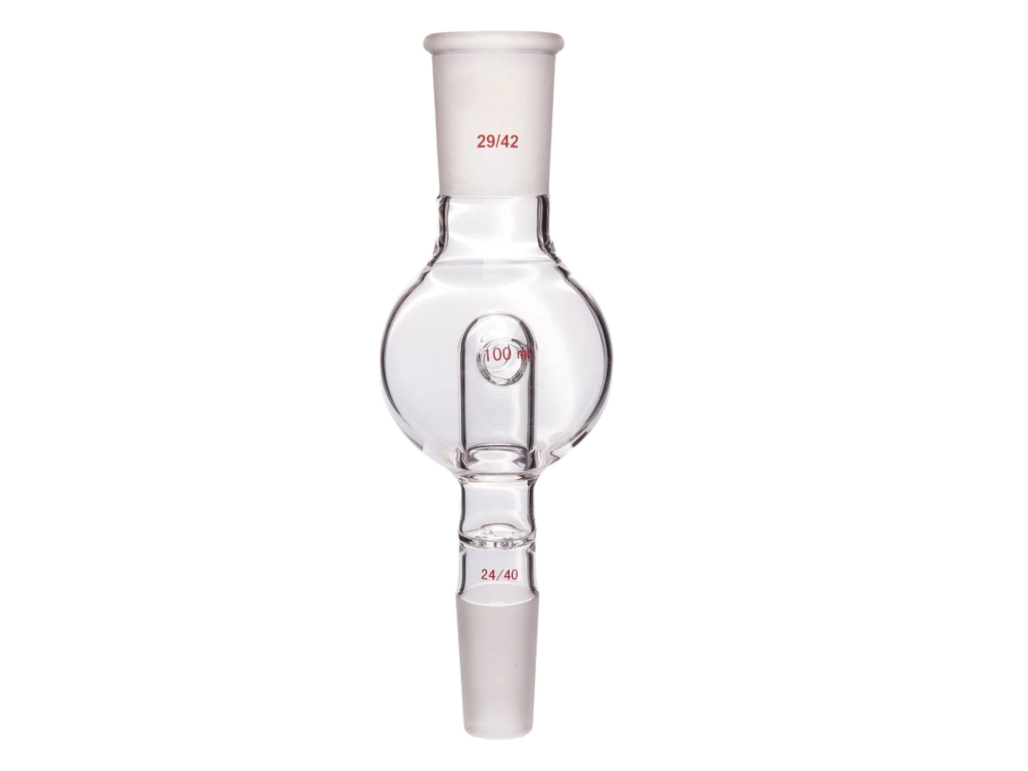MSE PRO Splash-Proof Balls, Perforated Glass, Upper Mouth: 29/42, Lower Mouth: 24/40, 100mL - MSE Supplies LLC
