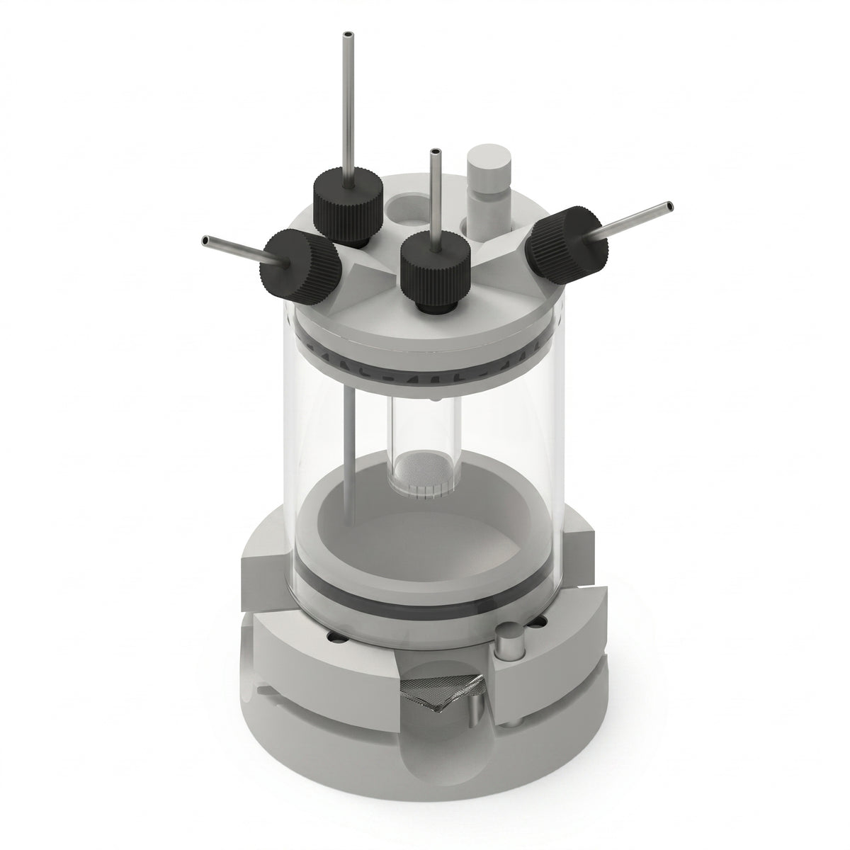 Two-Compartment Bottom Mount Electrochemical Cell 50 Ml AI image