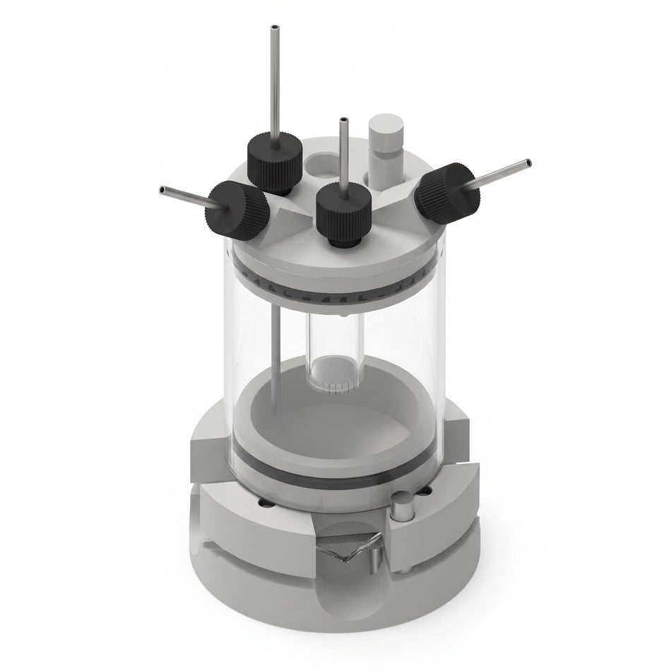 Two-Compartment Bottom Mount Electrochemical Cell 50 Ml AI image