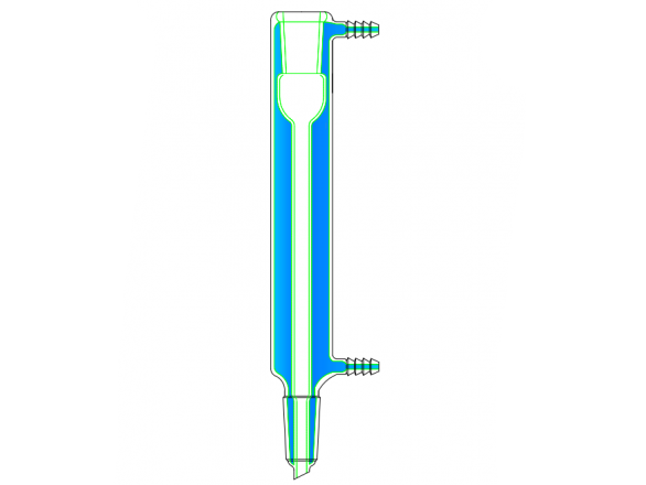 MSE PRO Fully Jacketed Straight Condenser, 24/40, Effective Length: 200mm, φ10mm Nozzle