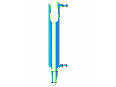 MSE PRO Fully Jacketed Straight Condenser, 24/40, Effective Length: 250mm, φ10mm Nozzle