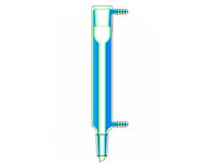 MSE PRO Fully Jacketed Straight Condenser, 24/40, Effective Length: 500mm, φ10mm Nozzle