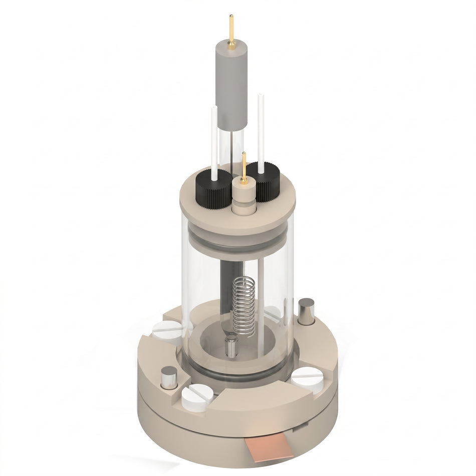Bottom mount electrochemical cell setup, 7mm x 7mm AI image
