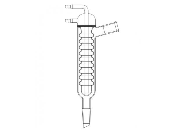 MSE PRO New Ball Cooling Core, High Efficiency Cooler, 24/40-24/40, Effective Length: 330mm, φ10mm Small Nozzle - MSE Supplies LLC