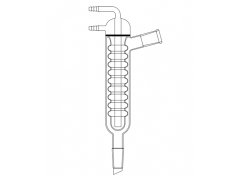 MSE PRO New Ball Cooling Core, High Efficiency Cooler, 24/40-24/40, Effective Length: 330mm, φ10mm Small Nozzle - MSE Supplies LLC