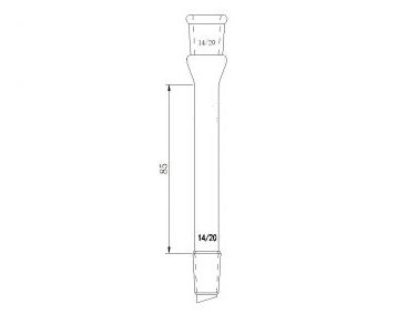 MSE PRO Micro Air Condenser, Up and Down 14/10, 100mm