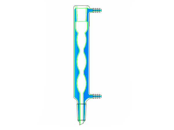 MSE PRO Fully Jacketed Ball Condenser, 24/40, Effective Length: 200mm, φ10mm Nozzle