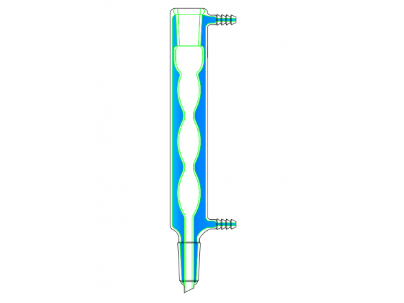 MSE PRO Fully Jacketed Ball Condenser, 24/40, Effective Length: 300mm, φ10mm Nozzle