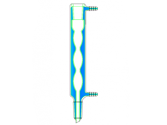 MSE PRO Fully Jacketed Ball Condenser, 24/40, Effective Length: 400mm, φ10mm Nozzle