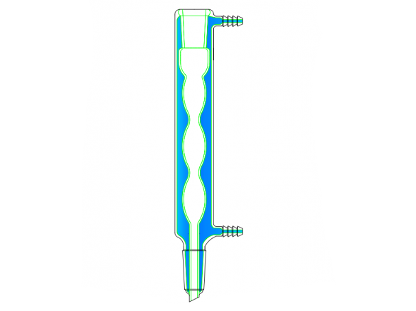 MSE PRO Fully Jacketed Ball Condenser, 24/40, Effective Length: 500mm, φ10mm Nozzle