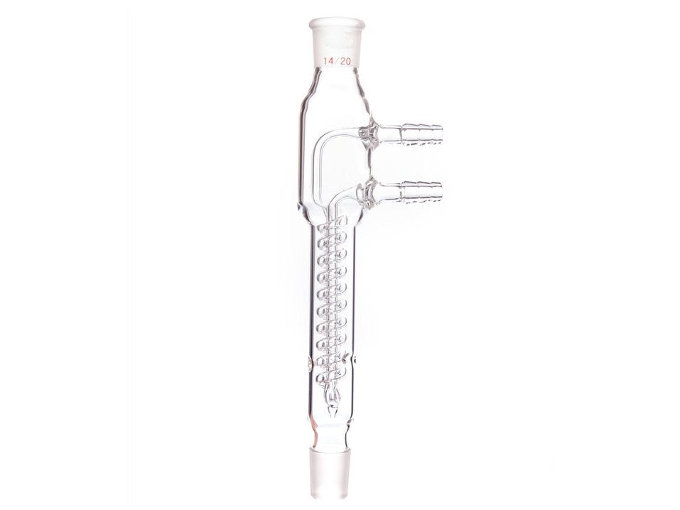MSE PRO Snake Type Reflux Condenser, High Efficiency, 14/20, Interlayer Length 100mm, φ8mm Small Nozzle