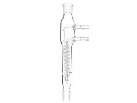 MSE PRO Snake Type Reflux Condenser, High Efficiency, 14/20, Interlayer Length 100mm, φ8mm Small Nozzle