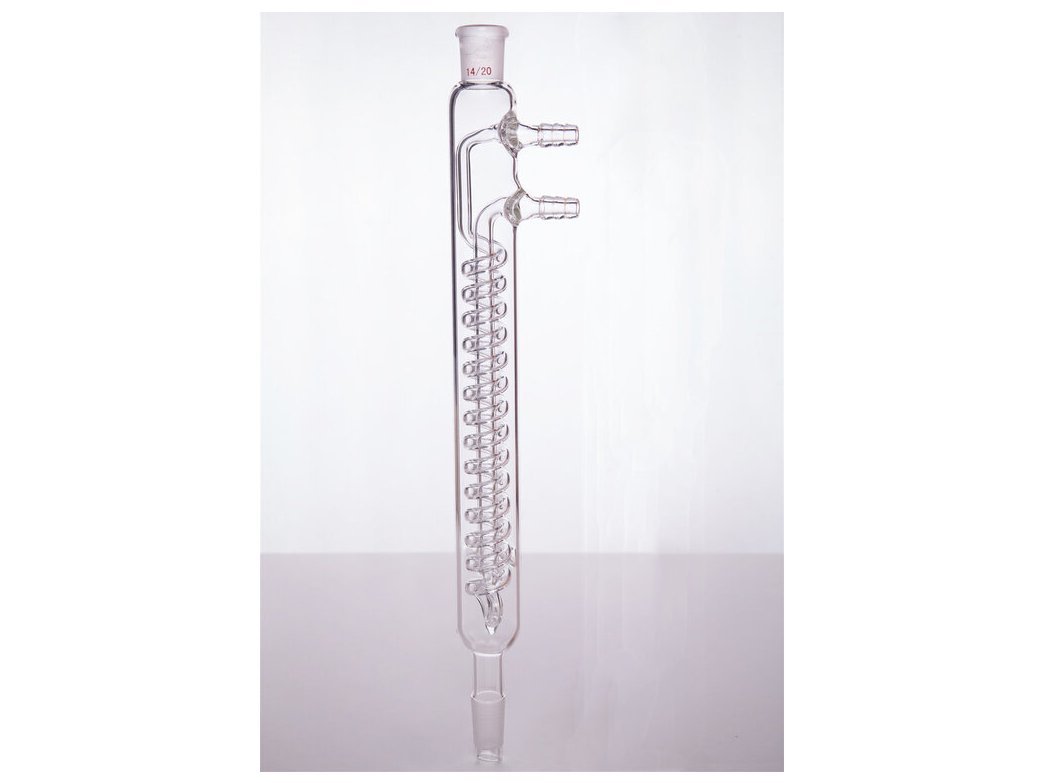 MSE PRO Snake Type Reflux Condenser, High Efficiency, 14/20, Interlayer Length 180mm, φ8mm Small Nozzle - MSE Supplies LLC