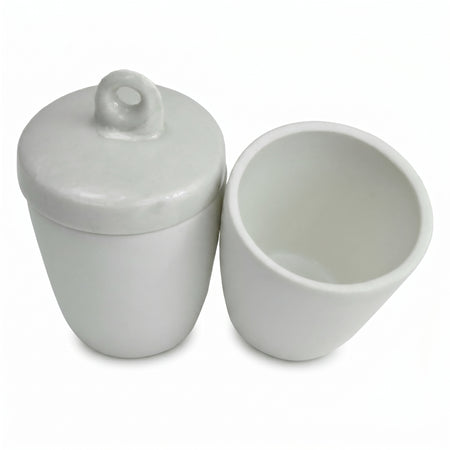 MSE PRO High Form Porcelain Crucible with Cover, 10 pieces per pack AI image