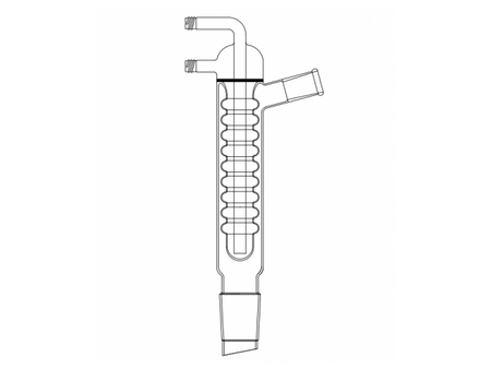 MSE PRO New Ball Cooling Core, High Efficiency Cooler, 24/40-24/40, Effective Length: 330mm, φ8mm Detachable Nozzle