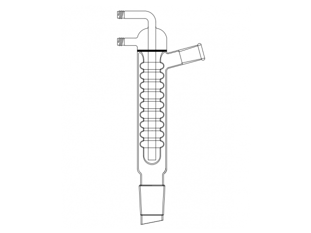 MSE PRO New Ball Cooling Core, High Efficiency Cooler, 24/40-24/40, Effective Length: 330mm, φ8mm Detachable Nozzle