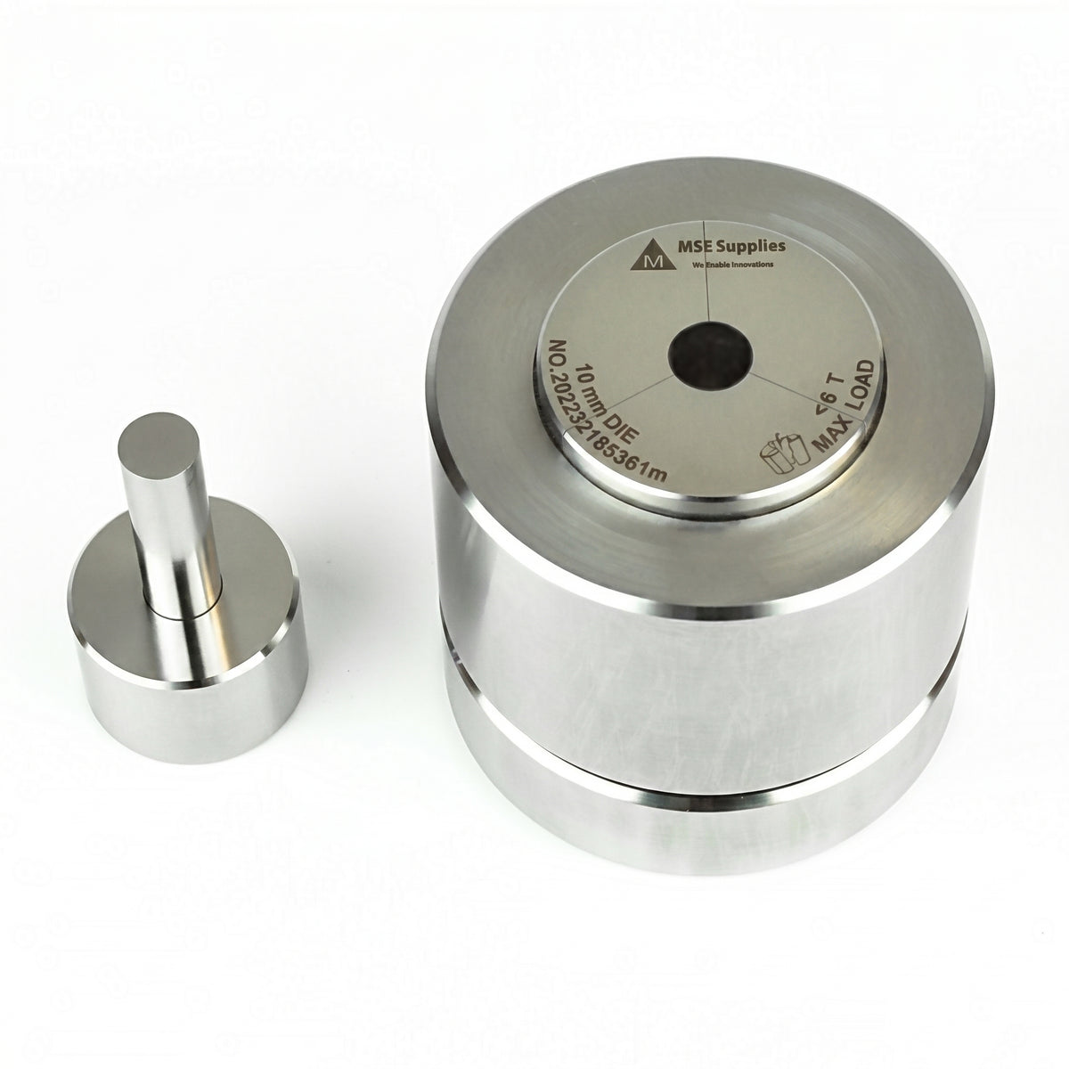 MSE PRO 0.4" (10 mm) Diameter Split Type Dry Pellet Pressing Die Set AI image