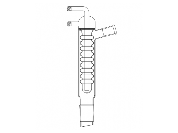 MSE PRO New Ball Cooling Core, High Efficiency Cooler, 24/40-34/45, Effective Length: 335mm, φ8mm Detachable Nozzle - MSE Supplies LLC