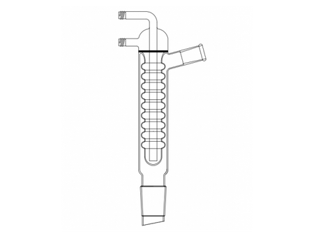 MSE PRO New Ball Cooling Core, High Efficiency Cooler, 24/40-34/45, Effective Length: 335mm, φ8mm Detachable Nozzle - MSE Supplies LLC