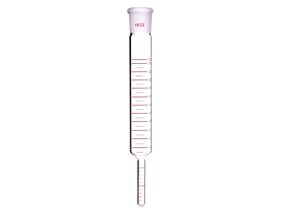 MSE PRO Graduated Concentrator Tube, Grinding Mouth: 19/22, Volume: 25mL - MSE Supplies LLC