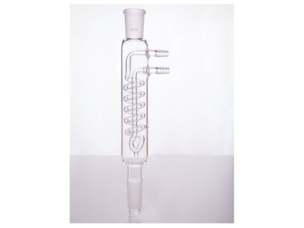 MSE PRO High Capacity Reflux Condenser, 24/40, Condenser Length: 125mm, φ10mm Nozzle - MSE Supplies LLC
