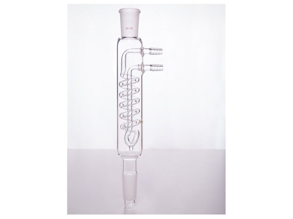 MSE PRO High Capacity Reflux Condenser, 24/40, Condenser Length: 125mm, φ10mm Nozzle - MSE Supplies LLC
