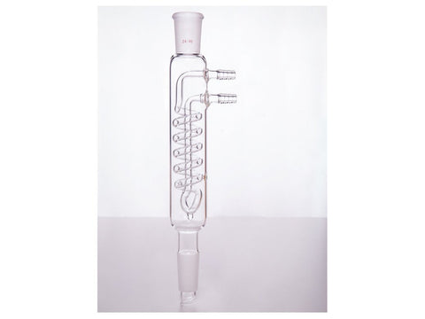 MSE PRO High Capacity Reflux Condenser, 24/40, Condenser Length: 125mm, φ10mm Nozzle - MSE Supplies LLC