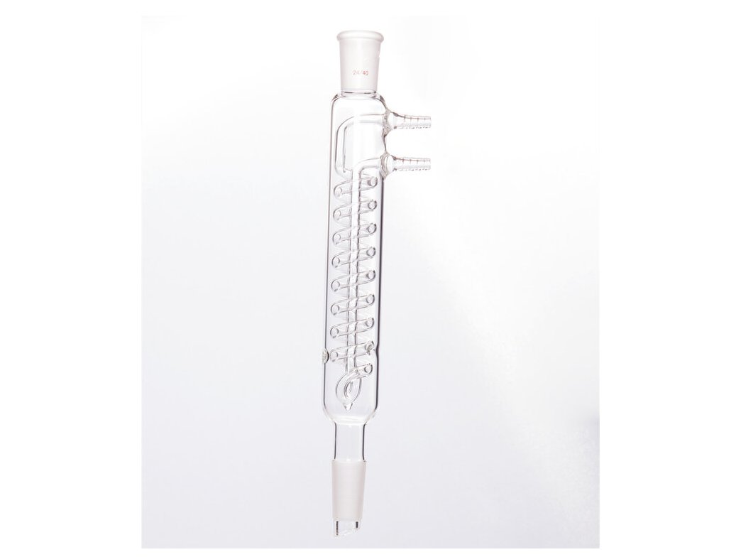 MSE PRO High Capacity Reflux Condenser, 24/40, Condenser Length: 175mm, φ10mm Nozzle - MSE Supplies LLC