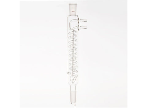 MSE PRO High Capacity Reflux Condenser, 24/40, Condenser Length: 200mm, φ10mm Nozzle - MSE Supplies LLC