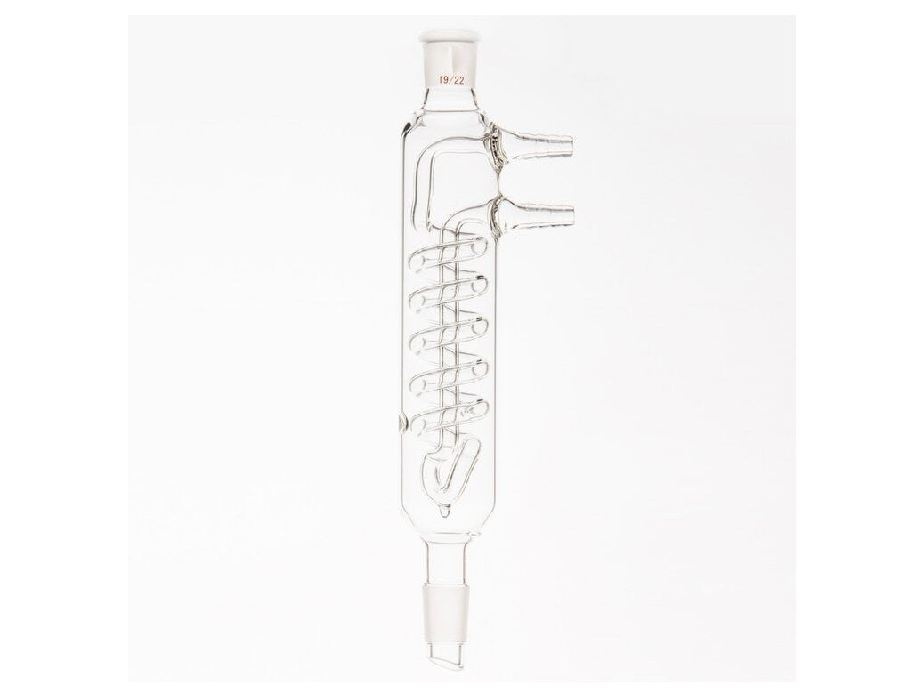 MSE PRO High Capacity Reflux Condenser, 19/22, Condenser Length: 125mm, φ8mm Nozzle - MSE Supplies LLC