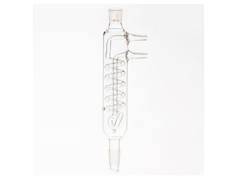 MSE PRO High Capacity Reflux Condenser, 19/22, Condenser Length: 125mm, φ8mm Nozzle - MSE Supplies LLC