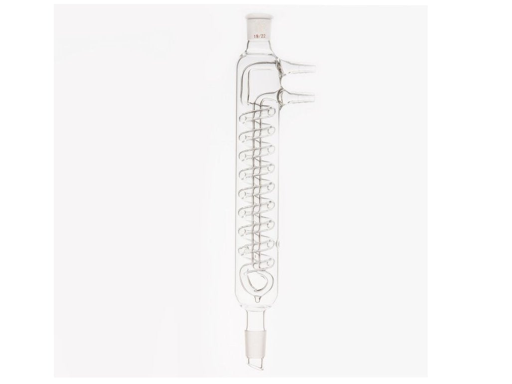 MSE PRO High Capacity Reflux Condenser, 19/22, Condenser Length: 175mm, φ8mm Nozzle - MSE Supplies LLC