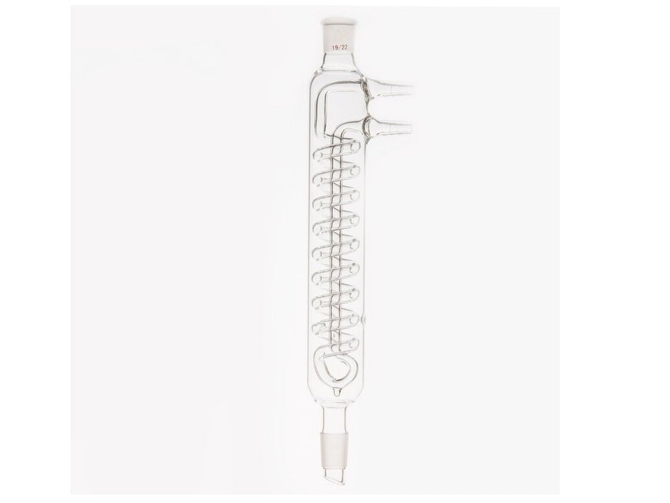MSE PRO High Capacity Reflux Condenser, 19/22, Condenser Length: 175mm, φ8mm Nozzle - MSE Supplies LLC